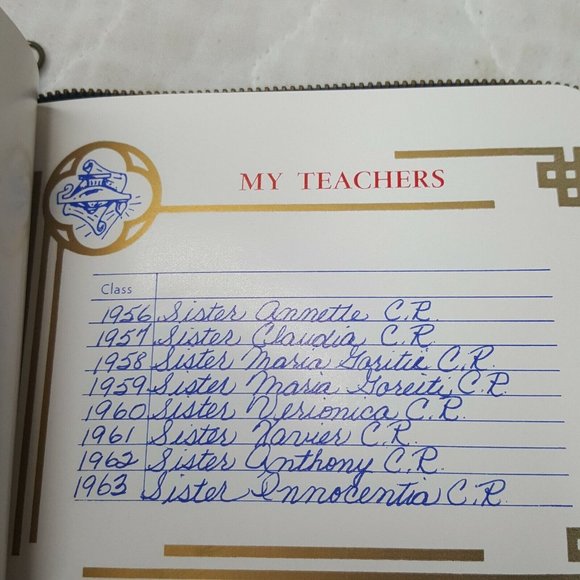 1963 Saint Thecla School Catholic Graduation Autograph Book Blank and Signed - Picture 4 of 11